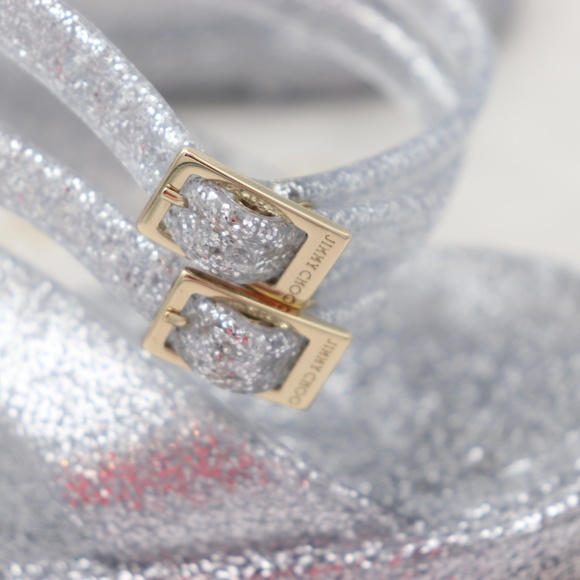 Jimmy Choo Lance Metallic Glitter Jelly Sandals - Picture 8 of 8